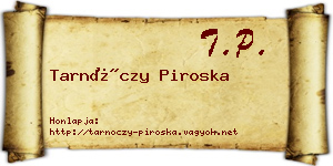 Tarnóczy Piroska névjegykártya