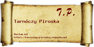 Tarnóczy Piroska névjegykártya